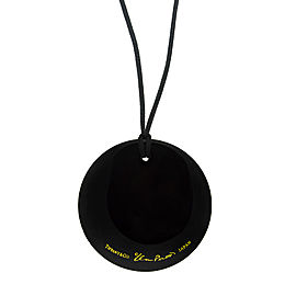 Tiffany & Co. Black Disc Lacquer Pendant Necklace