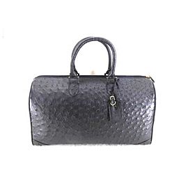 Ostrich Leather Boston Duffle 859159