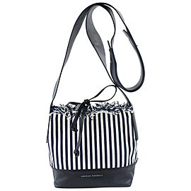 Loeffler Randall Navy Stripe Textile Bucket 18mz0731 Blue Canvas Cross Body Bag