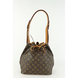 Louis Vuitton Monogram Petit Noe Drawstring Bucket Hobo Bag 105lv15