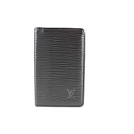 Louis Vuitton Black Epi Leather Noir Card Holder Porte Cartes Wallet 16LVS1210