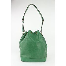 Louis Vuitton Green Epi Leather Borneo Noe Drawstring Bucket Hobo 1LL1021