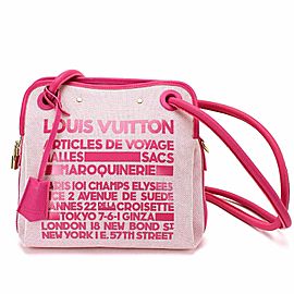 Louis Vuitton Pink 2009 Cruise Rider Articles de Voyage Shoulder Bag 861939