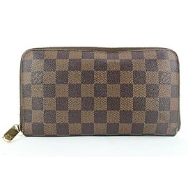 Louis Vuitton Damier Ebene Long Zippy Wallet 265lvs216