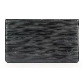 Louis Vuitton Black Epi Leather Long Bifold Wallet 275lvs216