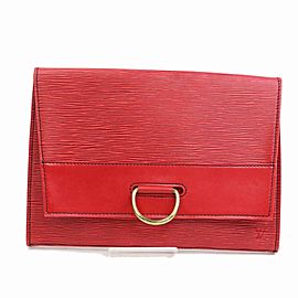 Louis Vuitton Red Epi Lena 28 Fold-Over Clutch 8701598