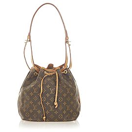 Louis Vuitton Monogram Petit Noe Drawstring Bucket Hobo Bag 2LVN1025