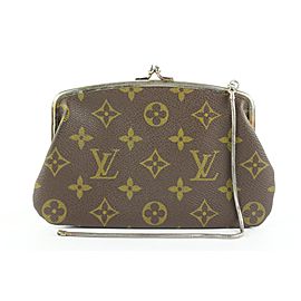 Louis Vuitton Monogram Kisslock Pouch French Twist Clutch