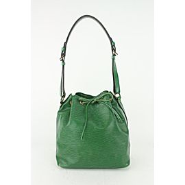 Louis Vuitton Green Epi Leather Borneo Petit Noe Drawstring Bucket Hobo 820lv82