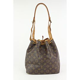 Louis Vuitton Monogram Petit Noe Drawstring Bucket Hobo Bag 8LV1027