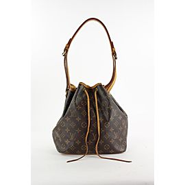 Louis Vuitton Monogram Petit Noe Drawstring Bucket Hobo Bag 9LVS1211