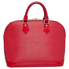 Louis Vuitton Red Castilian Epi Leather Alma PM Bowler 860883