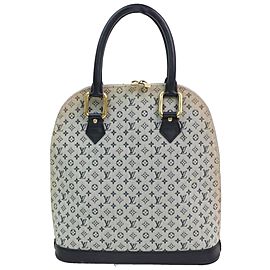 Louis Vuitton Blue Grey Monogram Mini Lin Alma Haut Tall 8701664