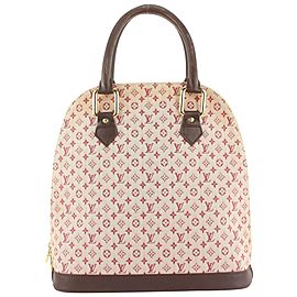 Louis Vuitton Burgundy Monogram Mini Lin Alma Haute 627lvs616