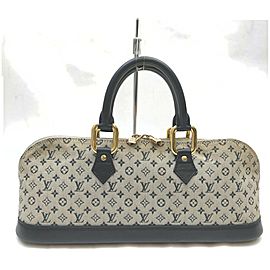 Louis Vuitton Navy Blue Monogram Mini Lin Alma Horizontal Bag