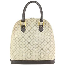 Louis Vuitton Olive Khaki Monogram Mini Lin Alma Haute Bag Tall 906lvs413