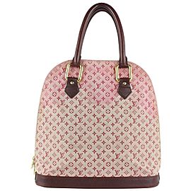 Louis Vuitton Burgundy Monogram Mini Lin Alma Haut Tall Dome Bag 3LV1013