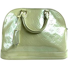 Louis Vuitton Alma Monogram Vernis Pm 6lva63 Light Beige Vanilla Patent Leather Satchel