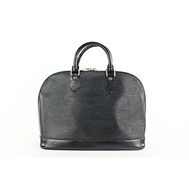 Louis Vuitton Black Epi Leather Noir Alma PM Bowler Bag 310lvs517