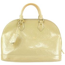 Louis Vuitton Beige Monogram Vernis Alma PM Bag 12lvs113