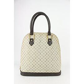 Louis Vuitton Olive x Grey Monogram Mini Lin Alma Haut Tall Dome Bag 823lv14