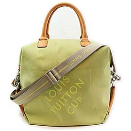 Louis Vuitton Green Damier Geant LV Cup Cube 2way Duffle Bag 863000