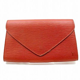 Louis Vuitton Brown Epi Leather Art Deco Envelope Clutch 867954