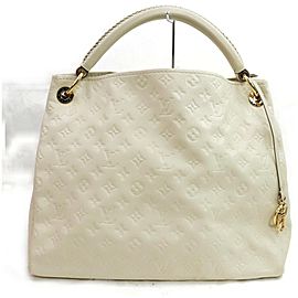 Louis Vuitton 872342 White Ivory Empreinte Leather Artsy MM Hobo