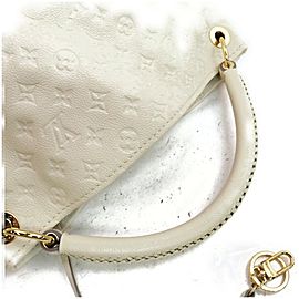 Louis Vuitton Artsy Hobo 872342 Ivory Leather Mm Whites Monogram Empreinte Shoulder Bag