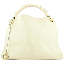 Louis Vuitton Ivory Monogram Empreinte Leather Artsy MM Hobo Bag 2lvlm312