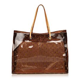 Louis Vuitton Clear Monogram Ambre Cabas Cruise GM Tote Bag 661lvs317