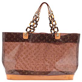 Louis Vuitton Clear Monogram Cabas Ambre GM Neo Chain Tote Bag with Pouch 709lvs621