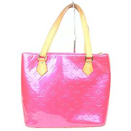 Louis Vuitton Fuchsia Pink Monoram Vernis Houston Zip Tote Bag