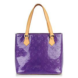 Louis Vuitton Purple Monogram Vernis Houston Zip Tote Bag