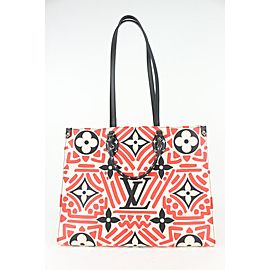 Louis Vuitton Red Monogram Crafty Onthego GM Tote Bag 2way 97lv40