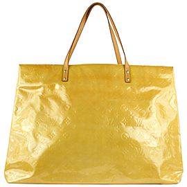 Louis Vuitton Yelow Monogram Vernis Reade GM Tote Bag 6LV1013