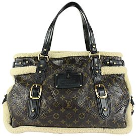 Louis Vuitton Monogram Shearling Sac Thunder Tote Bag 101lv28