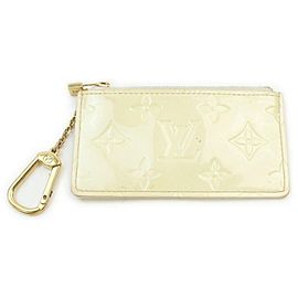 Louis Vuitton Vanilla Beige Monogram Vernis Key Pouch Pochette Cles 861537