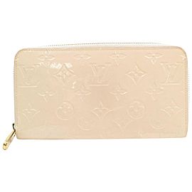 Louis Vuitton Beige Zippy Monogram Vernis Long Zip Around 871203 Wallet