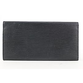 Louis Vuitton Black Porte Tresor Flap Wallet 363lvs525