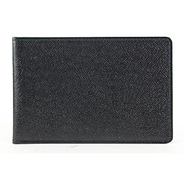 Louis Vuitton Black Leather Card Holder Wallet Case Taiga 430lv61