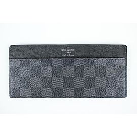 Louis Vuitton Black Damier Graphite Long Card Case 901lt9 Wallet