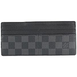 Louis Vuitton Black Damier Graphite Long Card Holder Wallet case 156lvs430