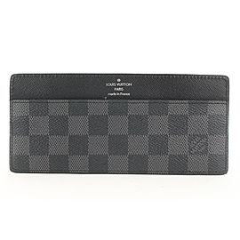 Louis Vuitton Damier Graphite Long Card Holder Wallet Case 176lvs28