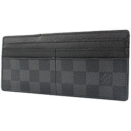 Louis Vuitton Damier Graphite Long Card Holder Wallet Case 827lvs47