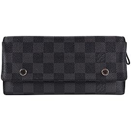 Louis Vuitton Damier Graphite Modulable Long Snap Wallet Sarah 7LVS1221