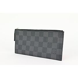 Louis Vuitton Black Damier Graphite Zip Pouch Toiletry Case 101lvs72