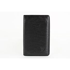 Louis Vuitton Black Epi Leather Card Holder Wallet 15LVS1210