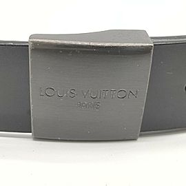 Louis Vuitton Black Gunmetal Ceinture Carre Belt 862911