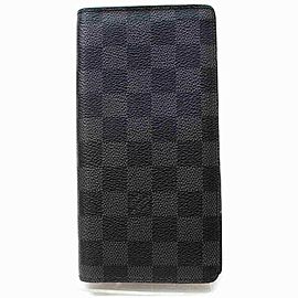 Louis Vuitton Damier Graphite Brazza Long Wallet Portefeuille Bifold 860950